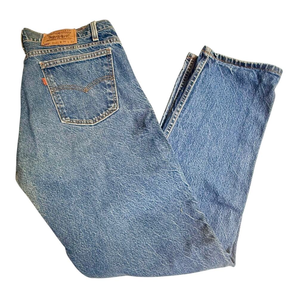 Levi's 505 Denim JEANS Men's 36x33 Zipper 5 Pocket Levi Straight Leg Regular Fit